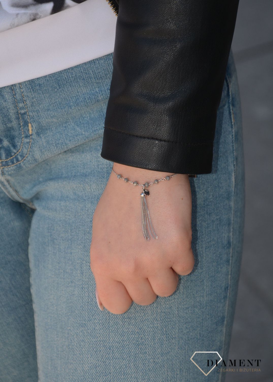 Bransoletka srebrna koniczynka ✓Srebrne Bransoletki Damskie w Sklepie z Biżuterią zegarki-diament.pl.JPG